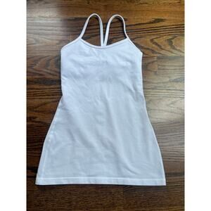 Lululemon Workout Racerback Tank Top Scoop Neck Sz. S Spaghetti Strap White